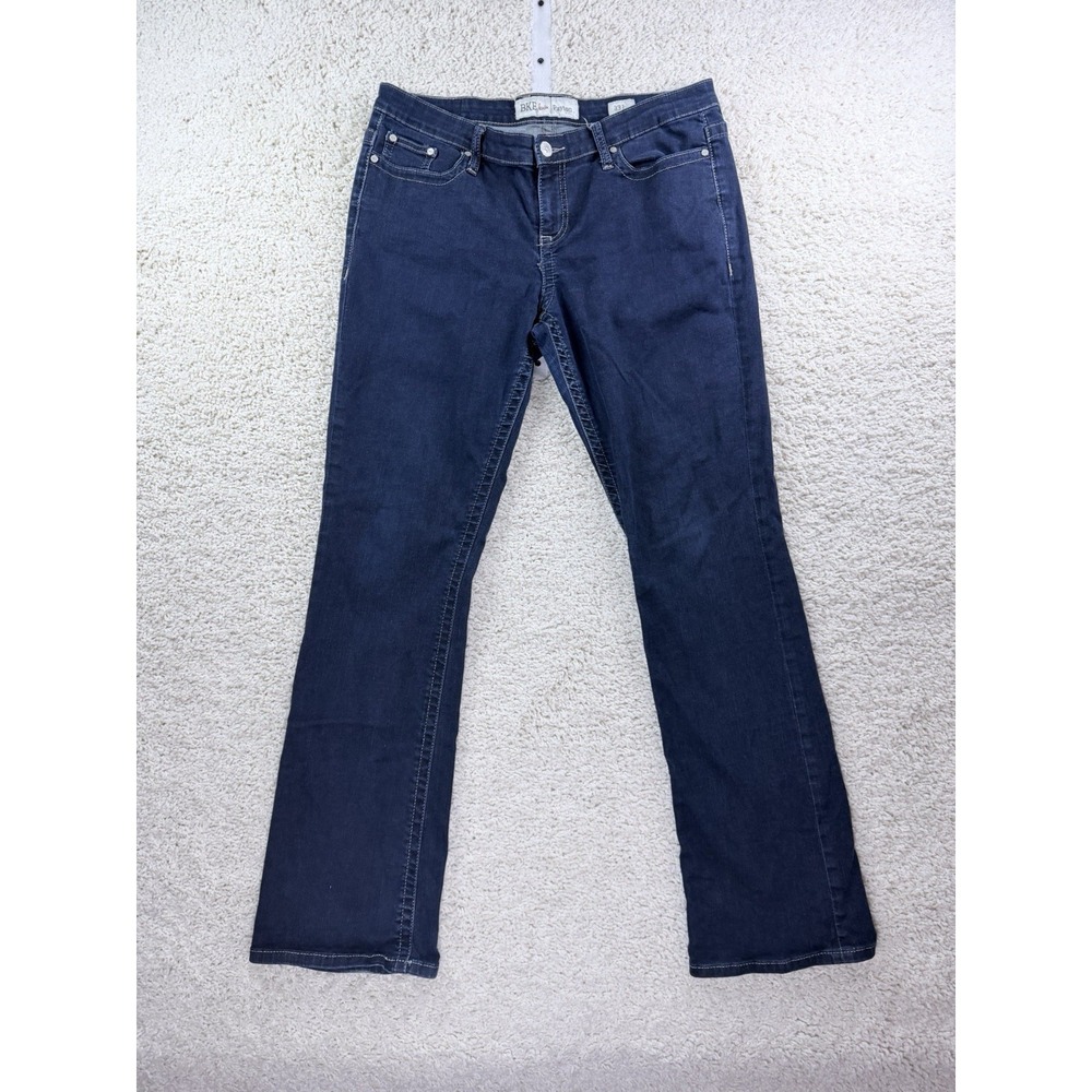 BKE Payton Bootcut Jeans Womens 33 Dark Wash Embroidered Pockets 33x33.5 Lot 2 - Picture 4 of 16